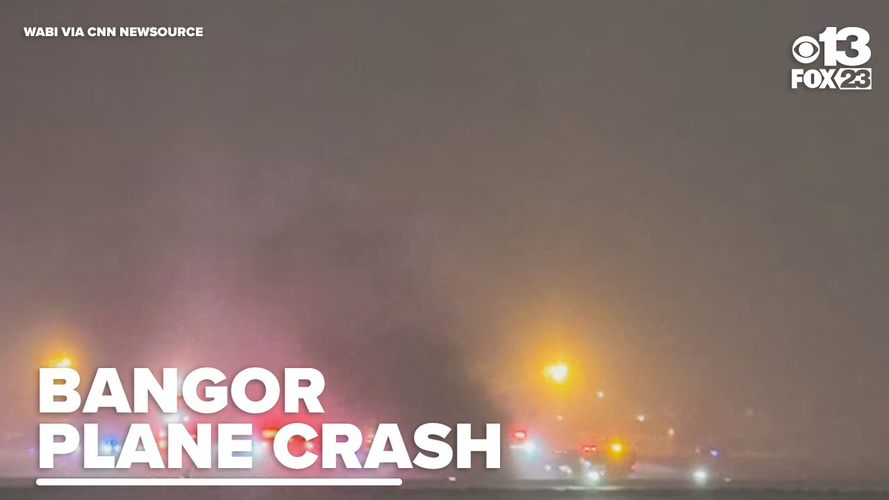 Plane crashes during takeoff at Bangor airport with 8 on board