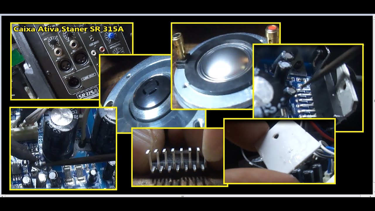 Defeito e conserto Caixa Ativa Staner SR 315A