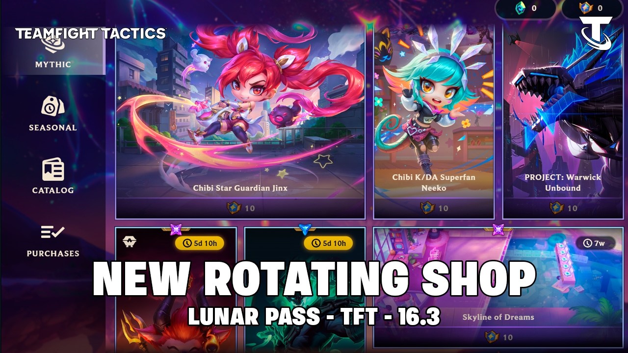 NEW ROTATING SHOP & LUNAR PASS (HUGE UPDATE) | TFT 16.3
