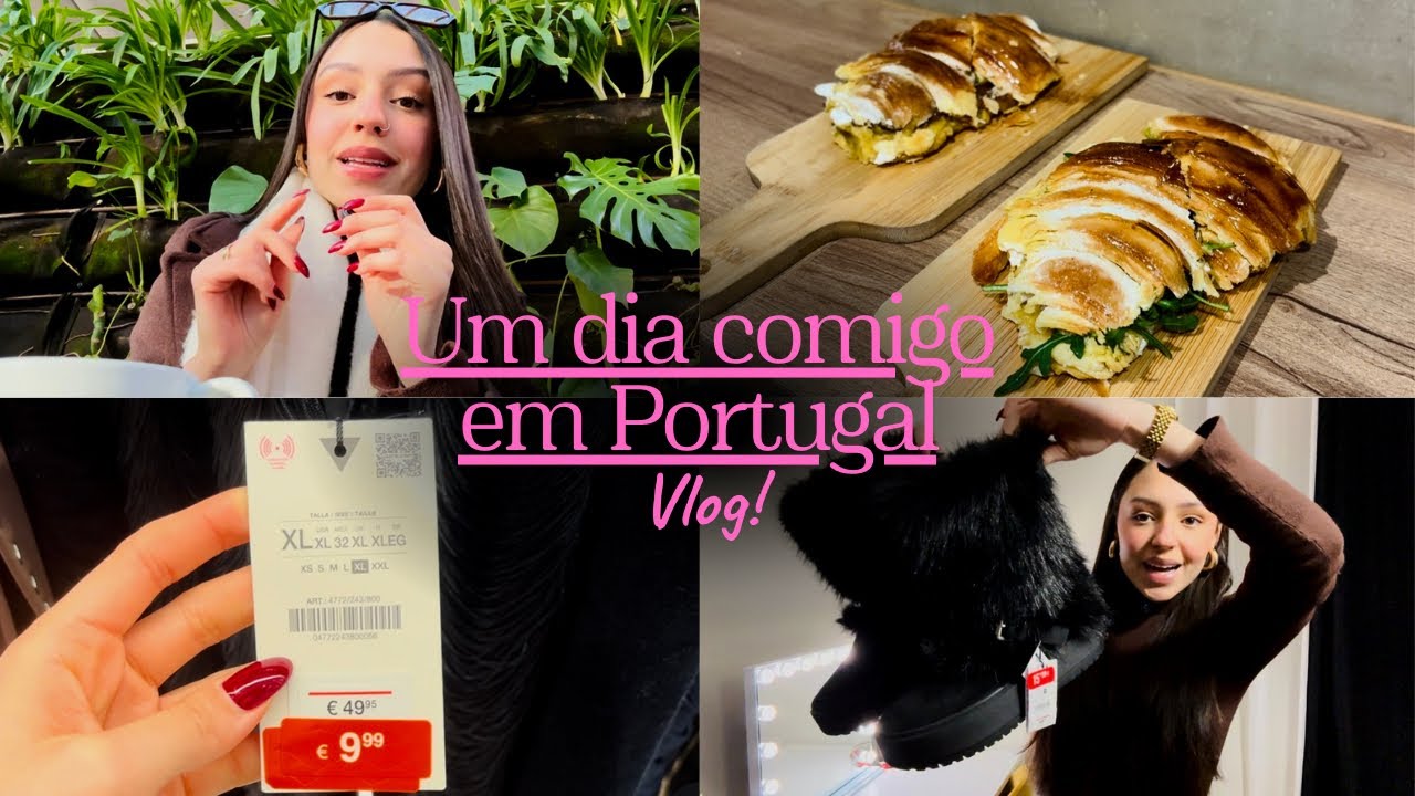 Um dia comigo em Portugal | Shopping, cafeteria, compras e saldos 🇵🇹