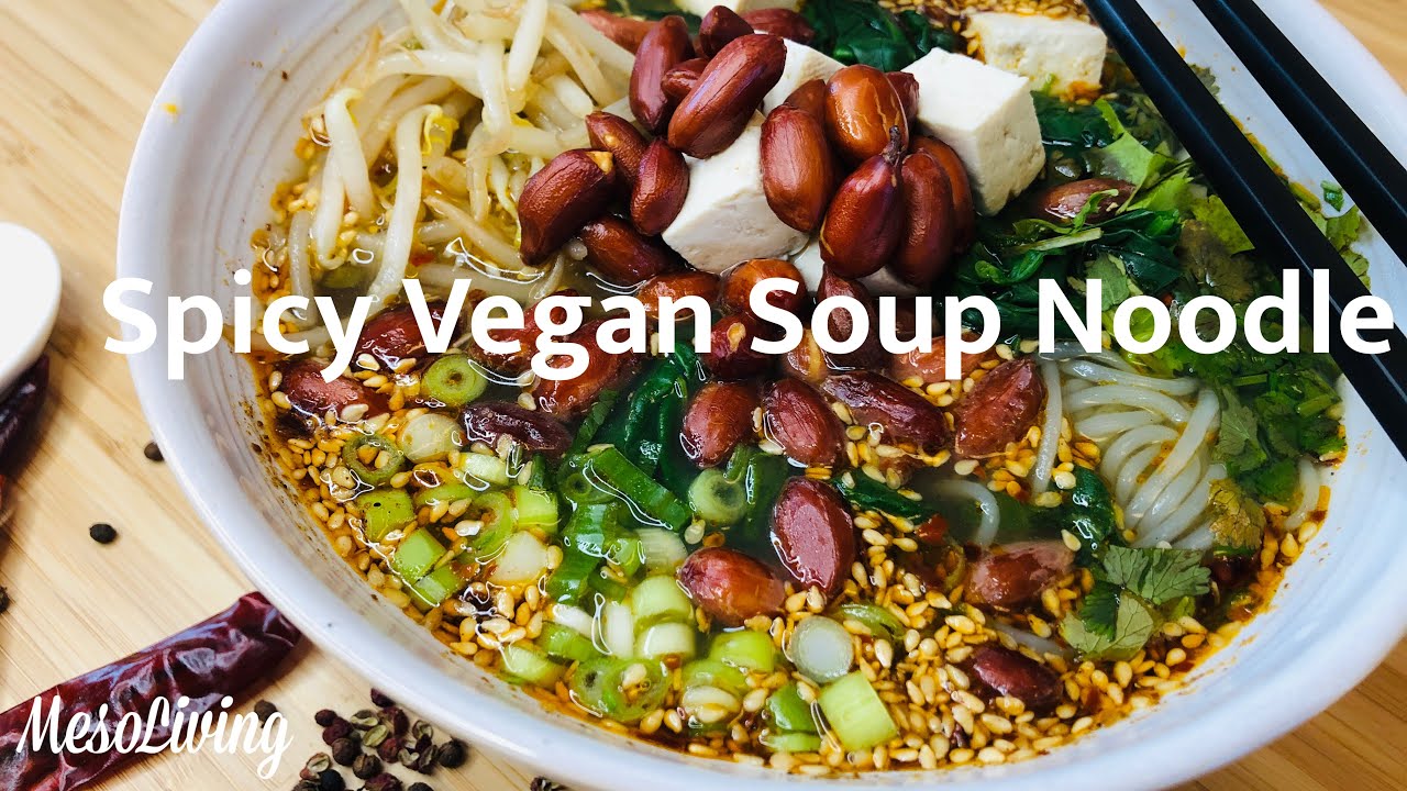 Vegetarian Noodle Soup Recipe | Vegan Spicy Noodle Soup | Mala Noodles