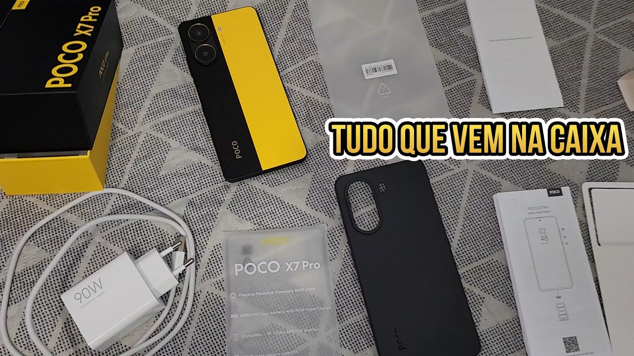 JÁ VEM COM CAPINHA : TUDO QUE VEM NA CAIXA DO CELULAR XIAOMI POCO X7 PRO