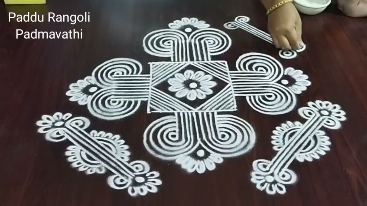 Border Rangoli Designs 🌺 Traditional Padi Kolam 🌺 Latest Geethala Muggulu 🌺 Paddu Rangoli 