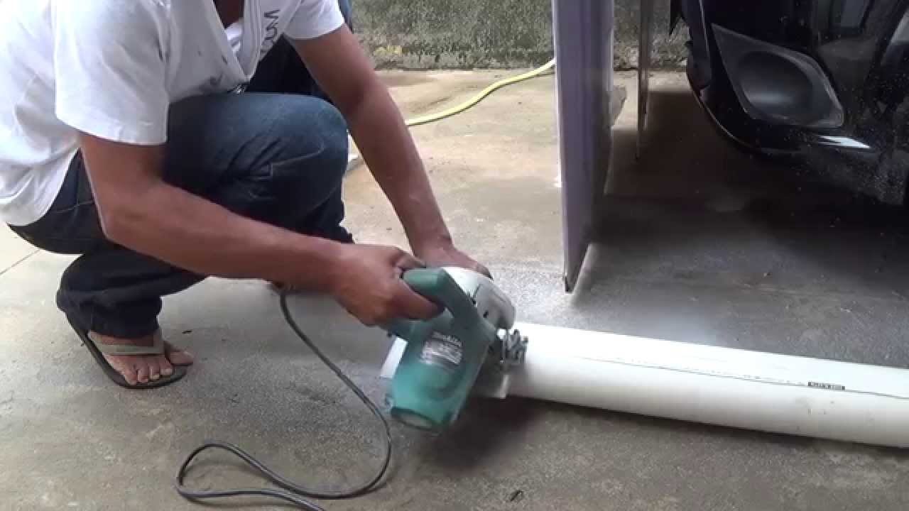 CALHA PARA TELHAS FEITA DE CANO DE PVC PARTE 02 LARGURA 8 m DE COMPRIMENTO