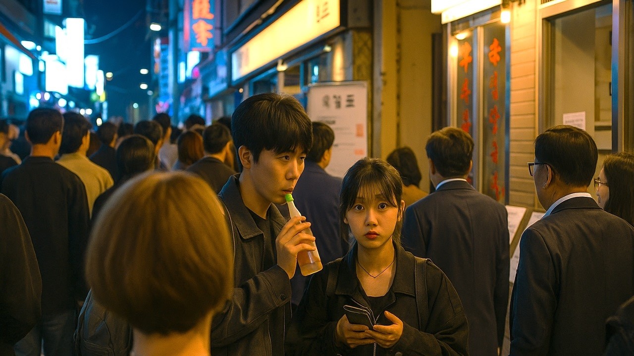 🌙 Navigating The Lively Crowds Of Hip Euljiro to Myeongdong On A Packed Autumn Weekend. 🚶‍♀️