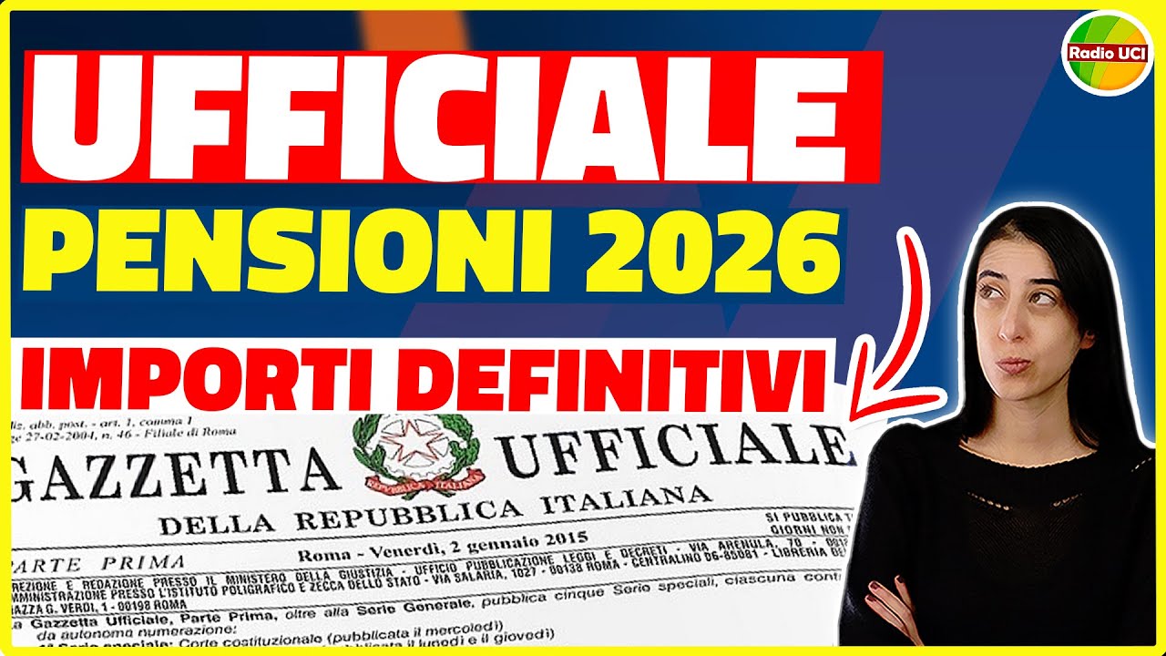 AUMENTO PENSIONI: Tutti gli importi UFFICIALI del 2026!