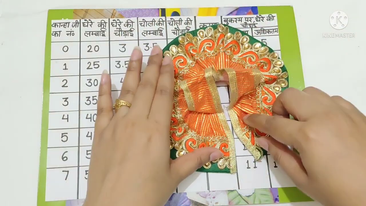 perfect measurements for Laddu gopal ji dress/कान्हा जी की ड्रेस को बनाने के लिए सही नाप जाने