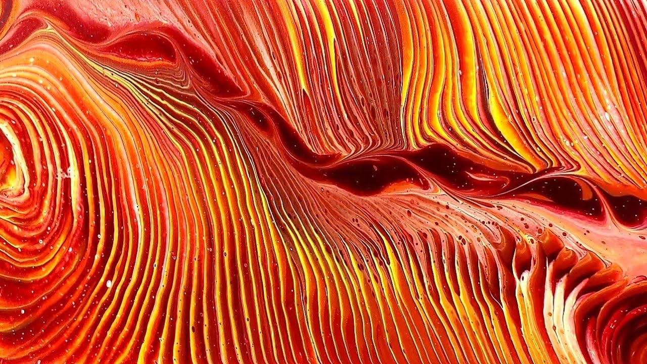 Under the Mushroom 🍄 Awesome Double Wandering Ring Pour!  Amazing 3 D lines!