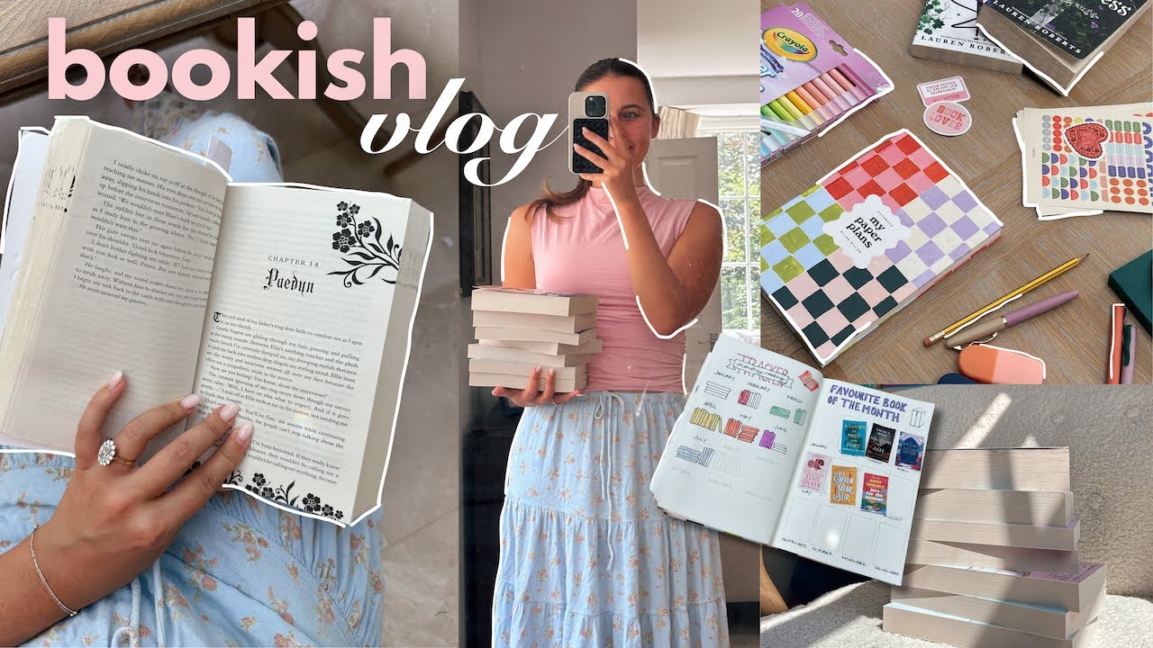 BOOKISH VLOG 📖 book journalling, powerless tandem read & a book haul 🎀