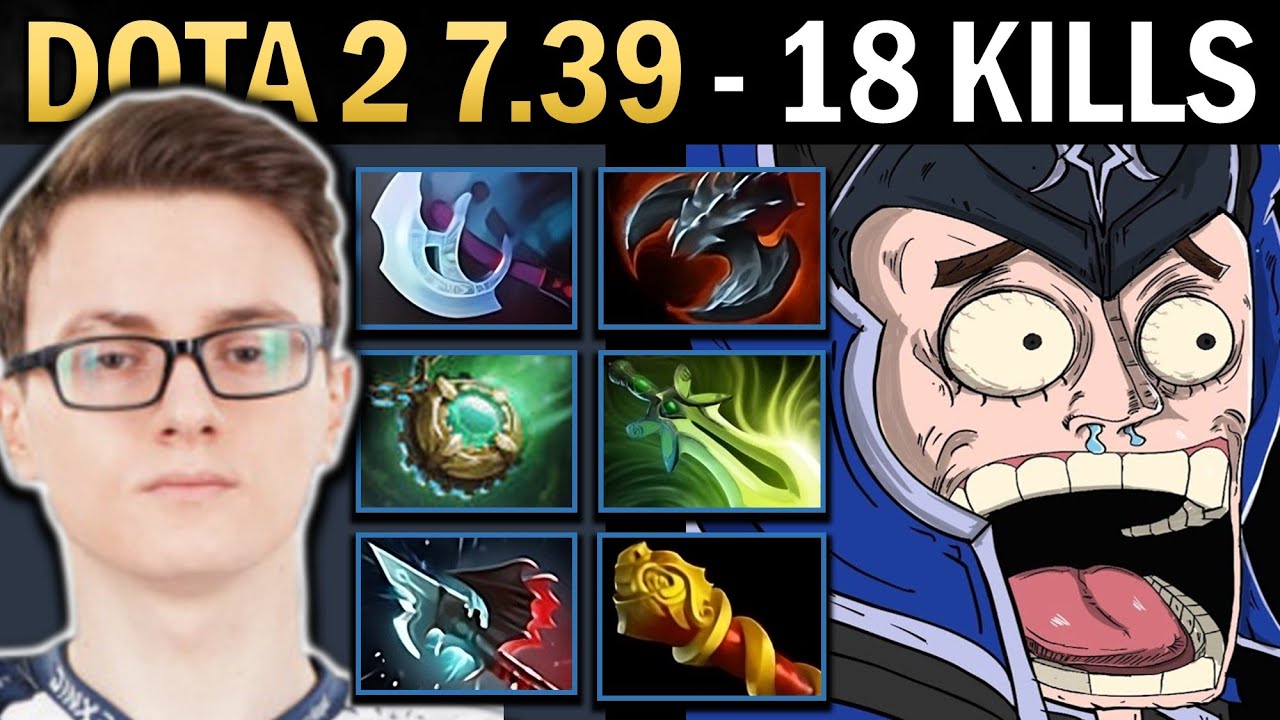 Luna Gameplay Miracle with 18 Kills and 1400 XPM - Dota 7.39