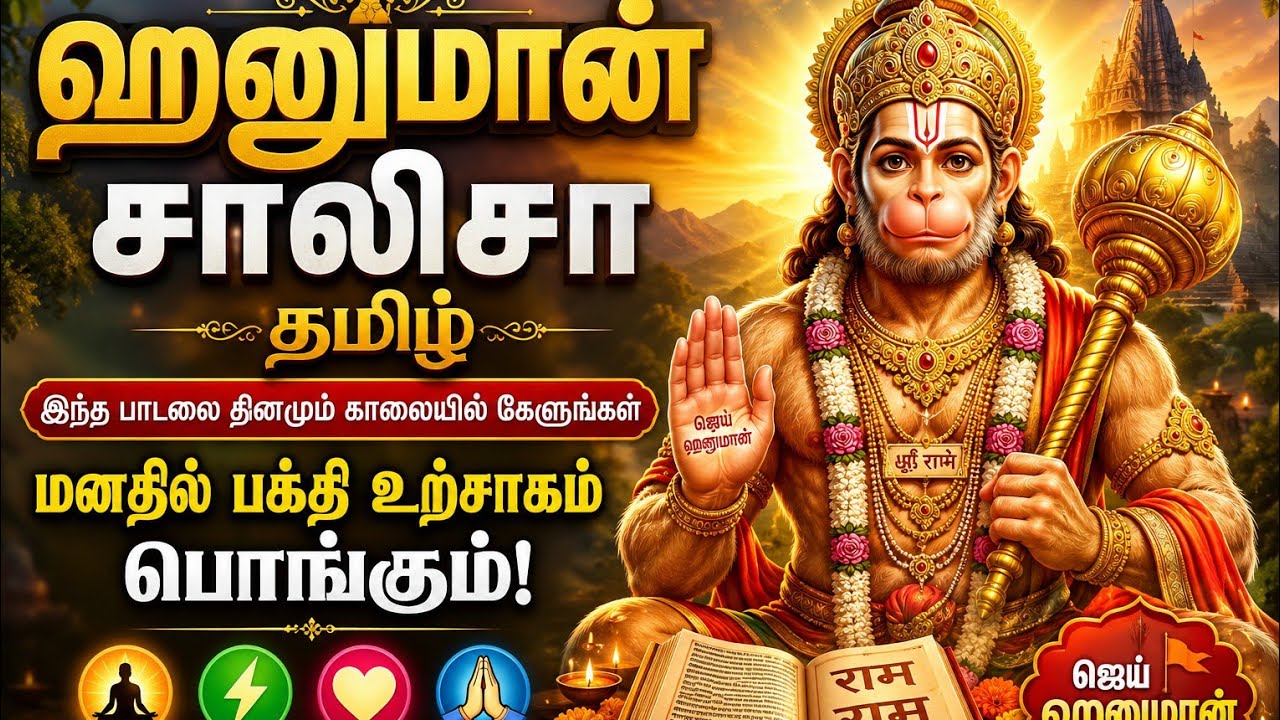 ஜெய ஹனுமான் சாலீசா | Powerful Tamil Hanuman Chalisa | Hanuman Devotional Song #hanumanchalisa