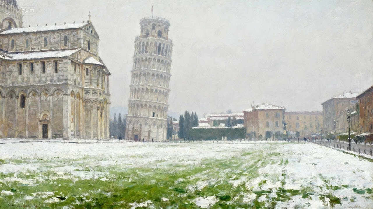 Medieval Tuscany in Winter | Pisa · Siena · San Gimignano | Oil Painting Art Screensaver