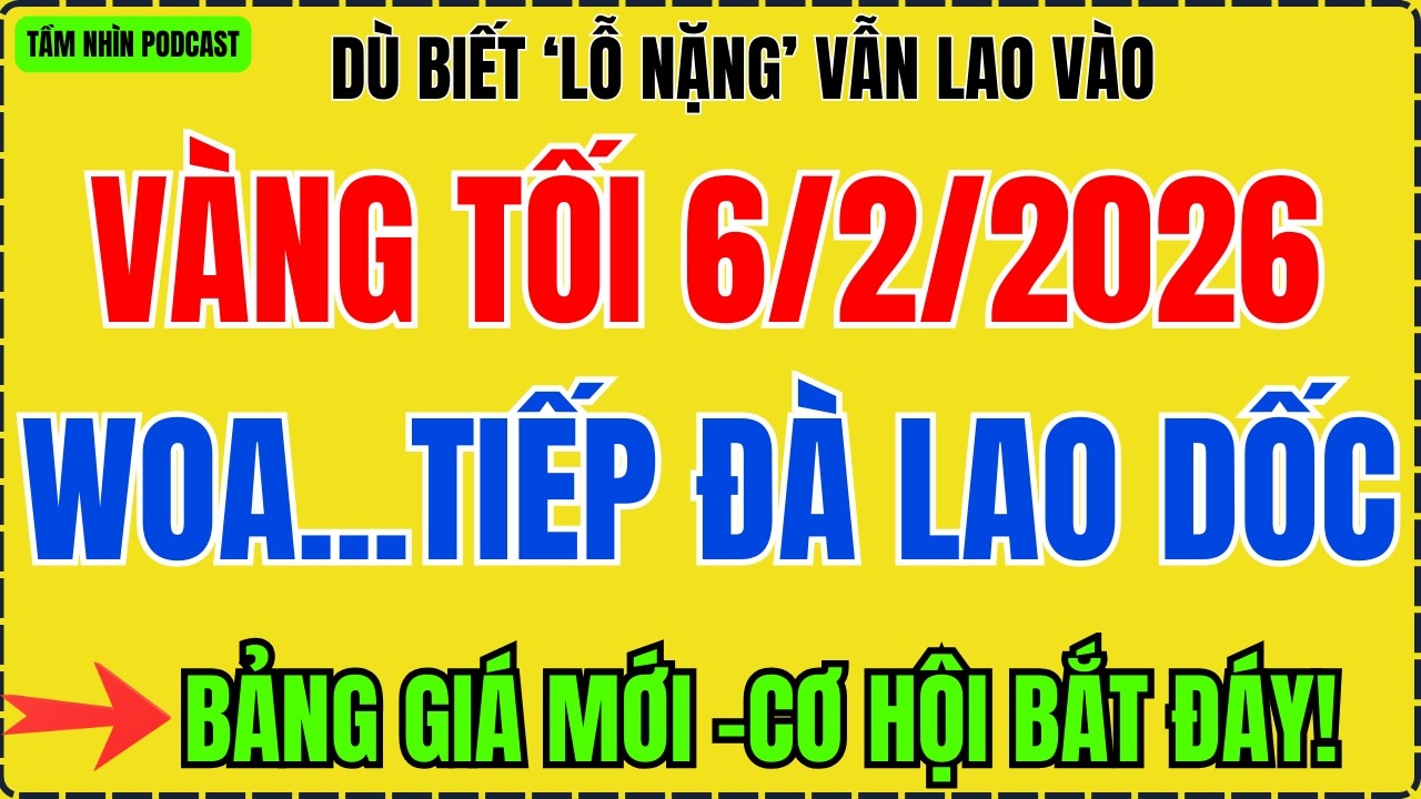 Giá Vàng Hôm Nay 9999 Tối 6/2/2026: Vàng SJC Giảm Mạnh, Thị Trường Đang Đối Mặt Rủi Ro?