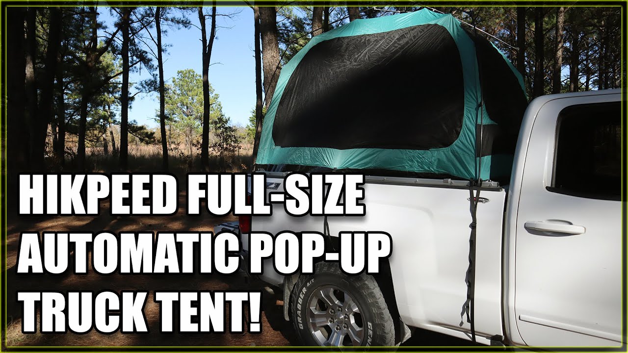 Truck Tent Setup - Hikpeed Full-Size Automatic Pop-Up Truck Tent