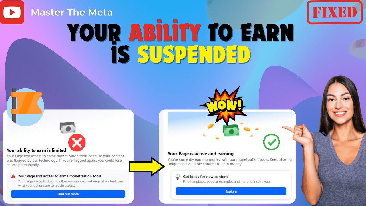 How I Fix Your Ability to Earn Is Suspended | Your Ability to Earn Is Limited or Restricted Facebook