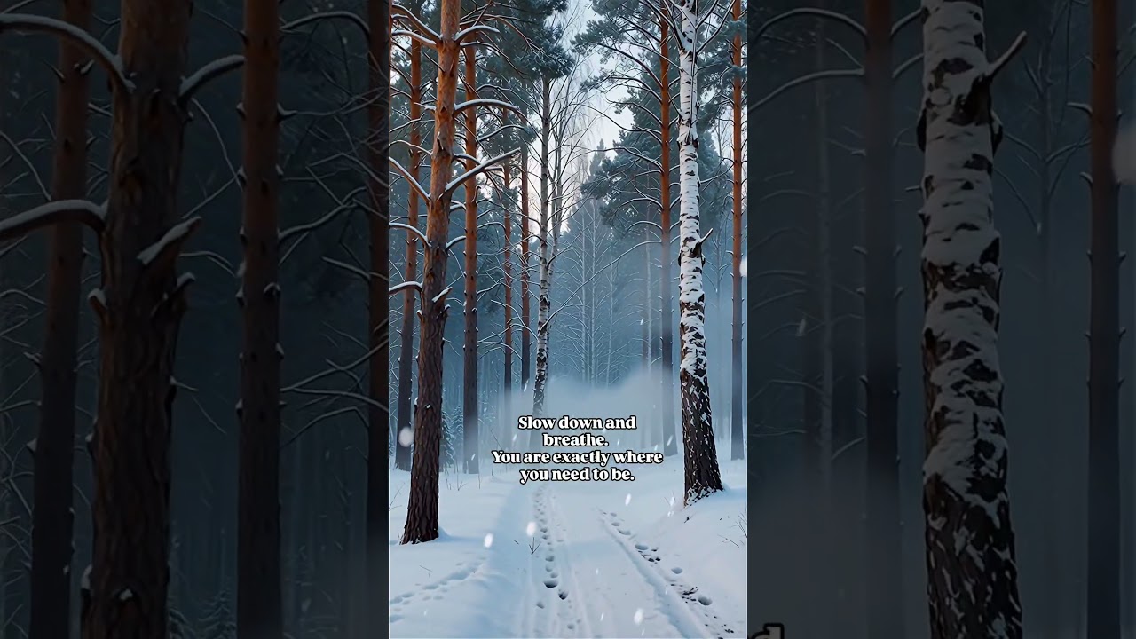 Slow Down & Breathe | Winter Forest Calm Loop
