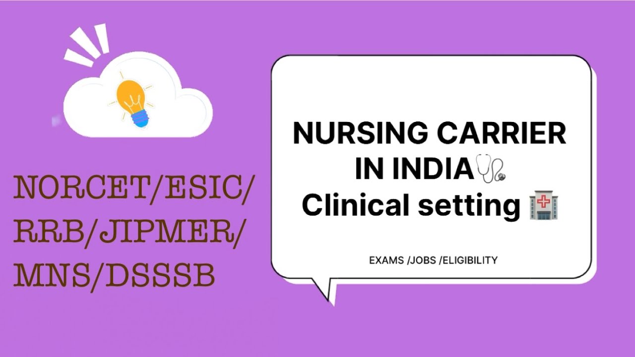 Nursing Career Guide in 🇮🇳Exams | Eligibility | Govt Jobs ( clinical setting)