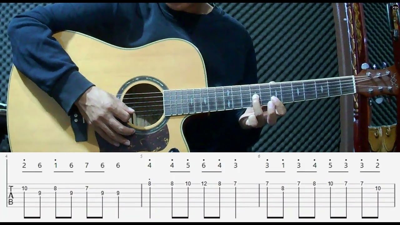 အနှိုင်းမဲ့ Guitar intro tutorial by@pthguitar
