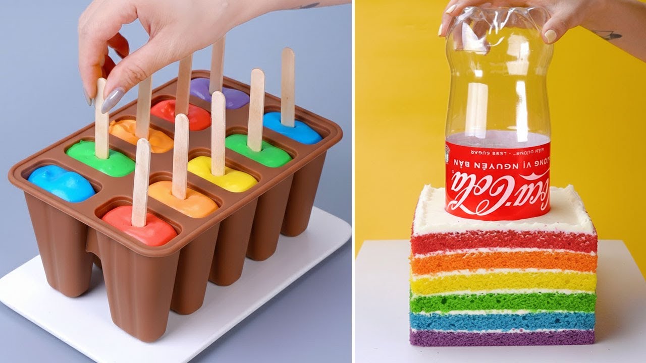 Ultinmate Ice Cream Cone Decoration For Party | Fancy Rainbow Cake Decorating Recipes