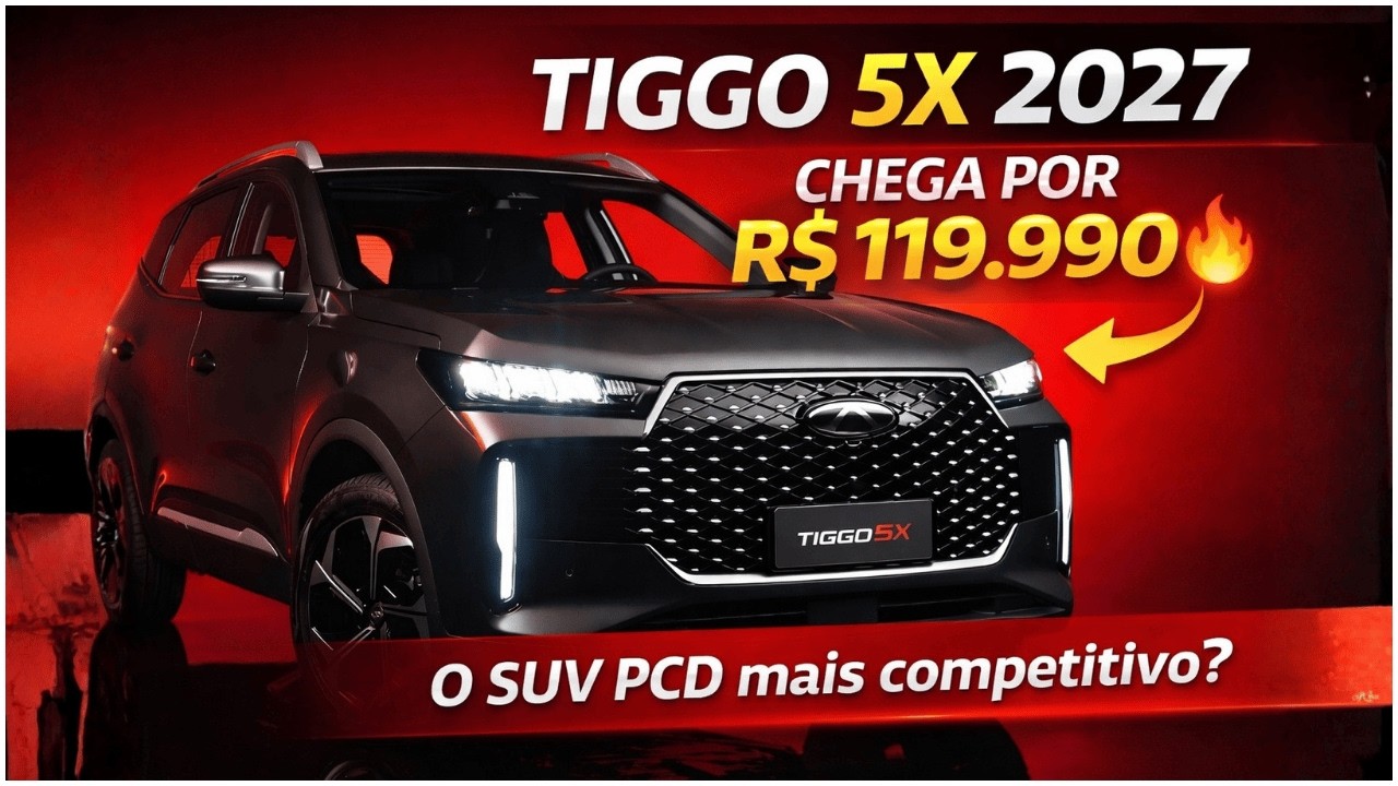🚨 NOVO TIGGO 5X 2027 POR R$ 119.990! ESSE PREÇO VAI MEXER COM O MERCADO PCD!