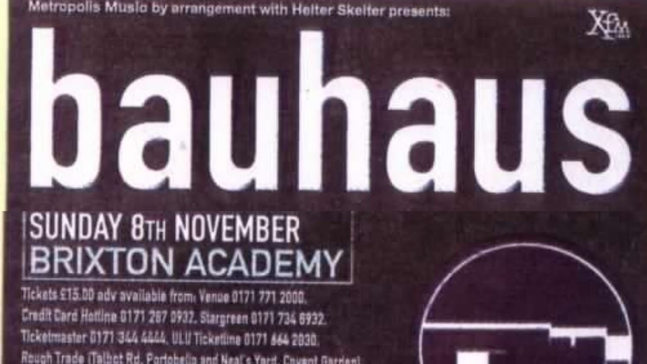 Bauhaus - Brixton Academy, London, UK, 8 nov 1998 VIDEO LIVE CONCERT