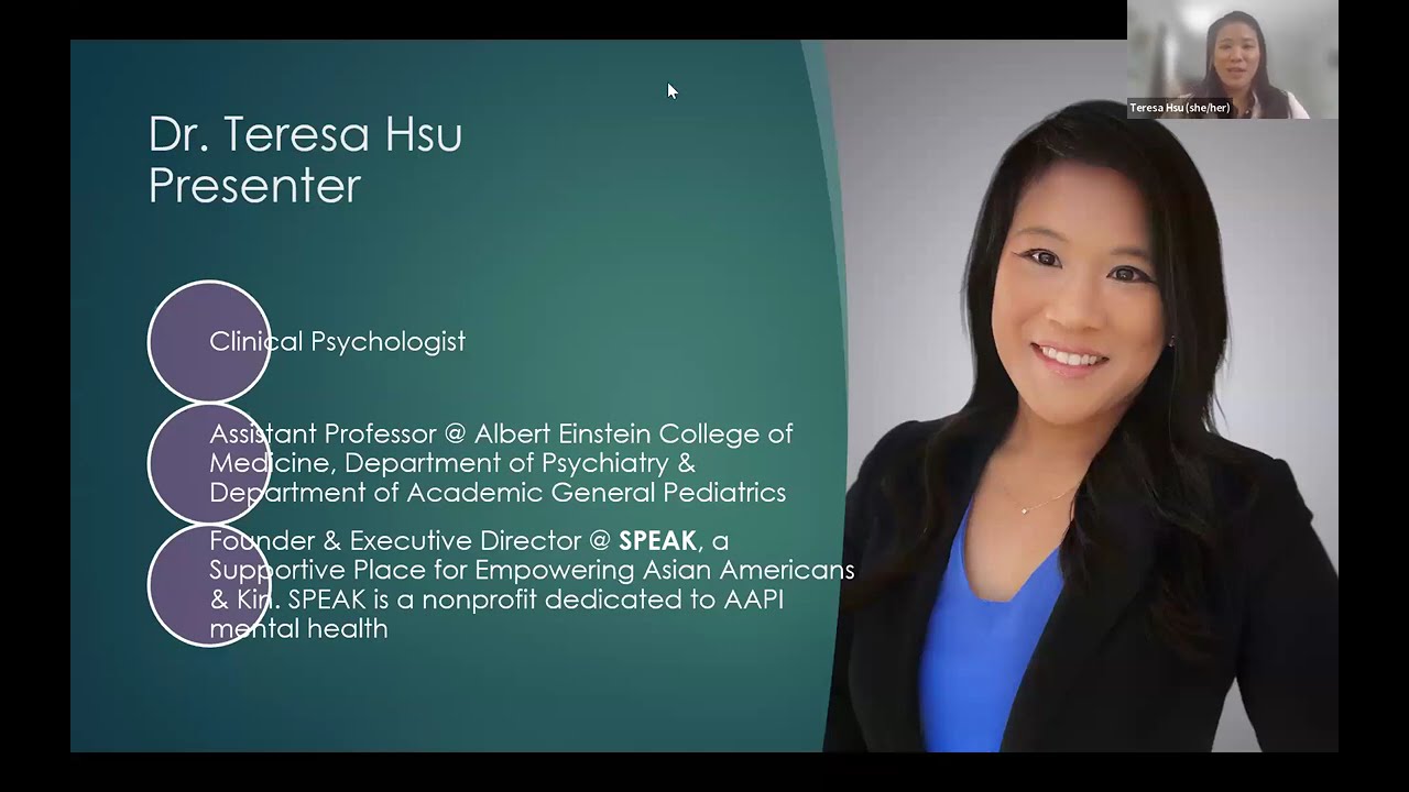Asian Americans & Mental Health - Dr. Teresa Hsu