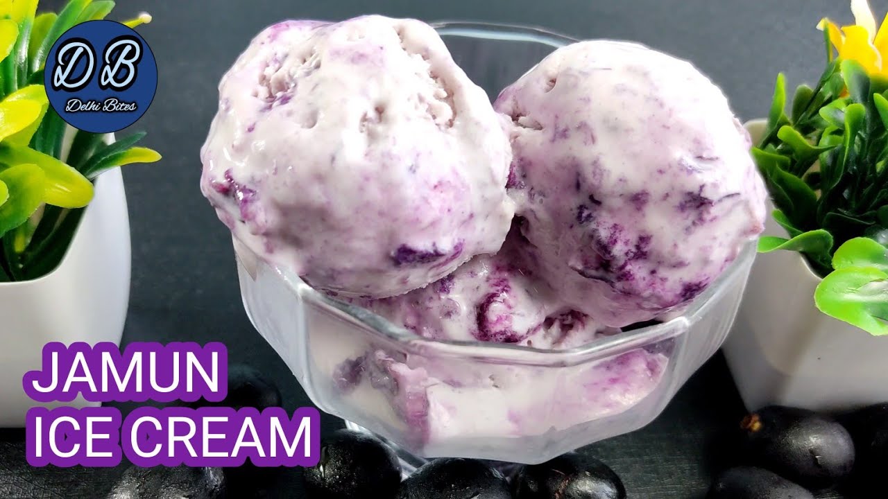 Jamun Ice Cream Recipe | Black Plum Ice Cream  Recipe