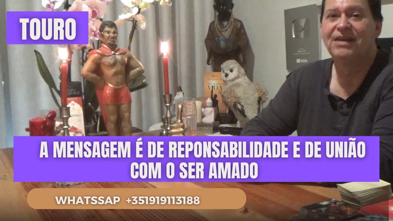 TOURO ♉A mensagem é de responsabilidad e união com o ser amado