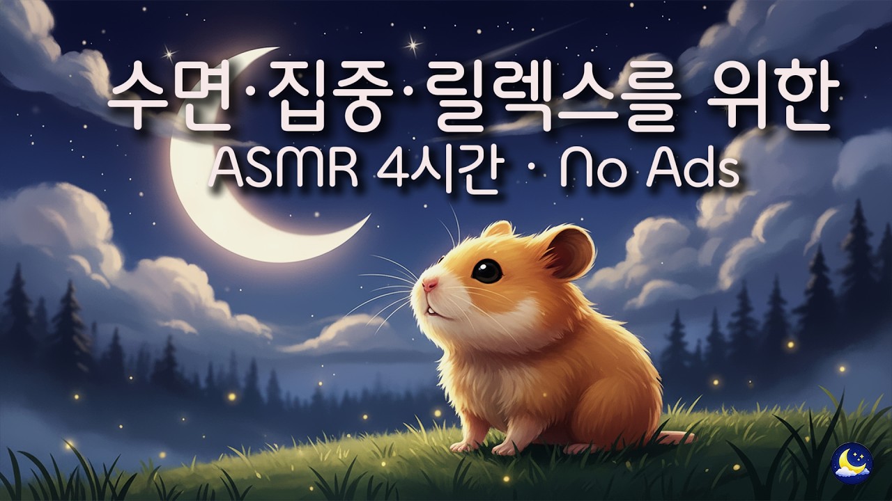 [백색소음] 수면·집중·릴렉스를 위한 화이트 노이즈 ASMR [4시간]  광고 없음