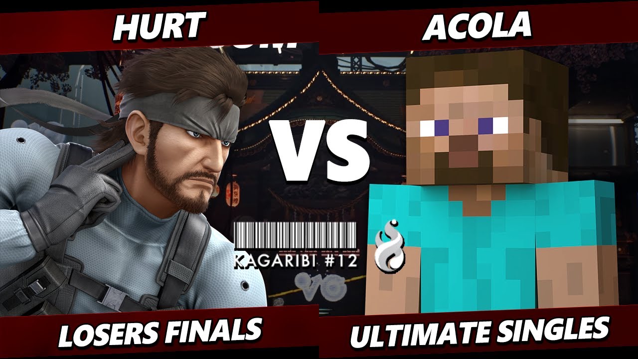 Kagaribi 12 LOSERS FINALS - Hurt (Snake) Vs. Acola (Steve) Smash Ultimate - SSBU