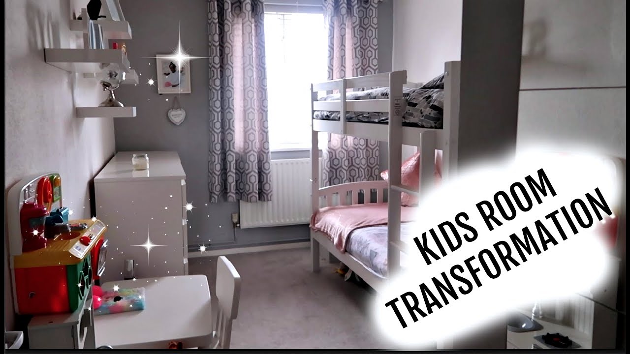 BEFORE & AFTER TRANSFORMATION BEDROOM MAKEOVER | SHARED BEDROOM BOY & GIRL | ROOM TOUR UK