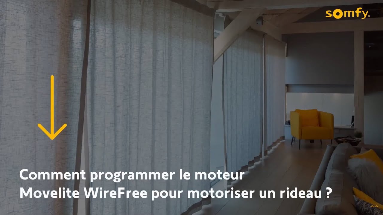 Comment programmer le moteur Movelite WireFree pour motoriser un rideau ? | Somfy