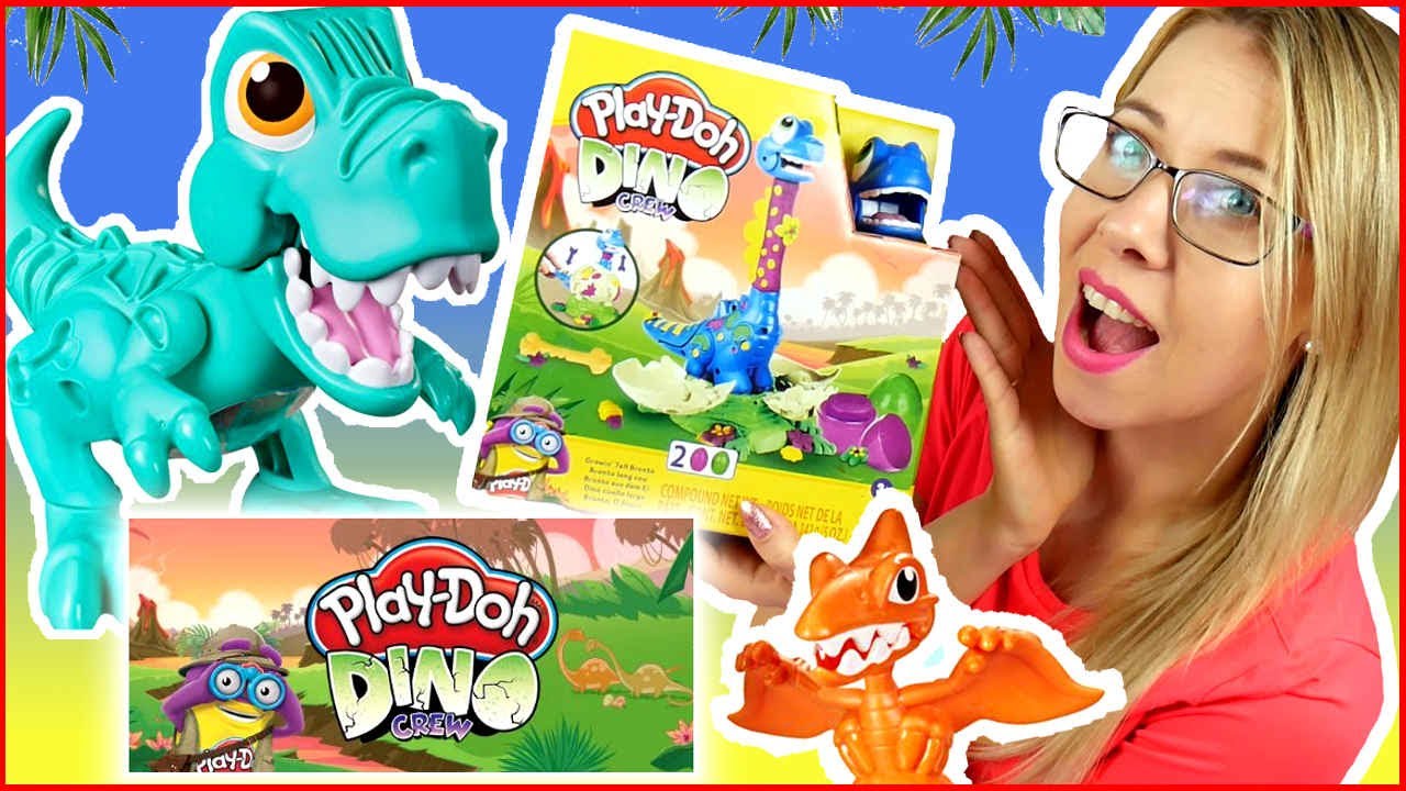 PLAY DOH DINO CREW 😀 GŁODNY T REX & DINO WYKLUWA SIE Z JAJKA #playdoh