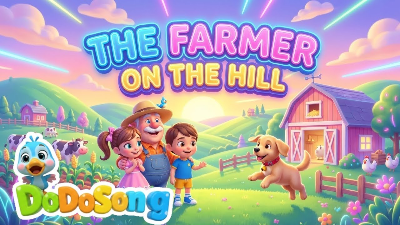 The Farmer on the Hill 🌾 | Happy Farm Song for Kids | DodoSong Nursery Rhymes