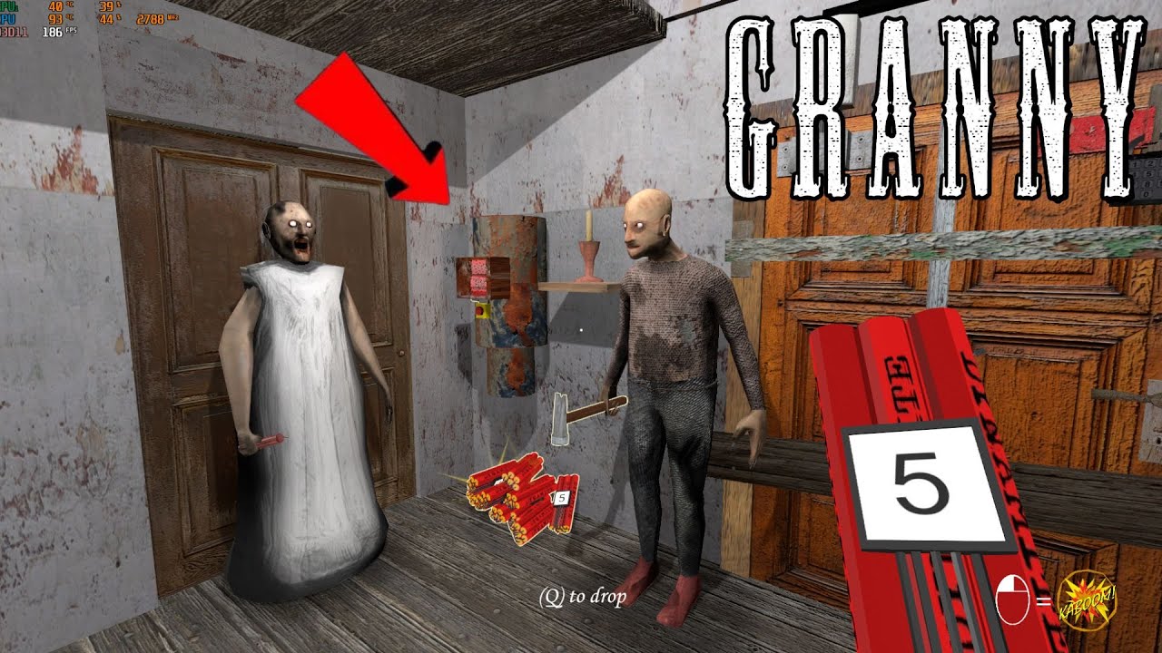 Granny Recaptured - DYNAMITE MACHINE UPDATED + Grandpa HAMMER WEAPON!