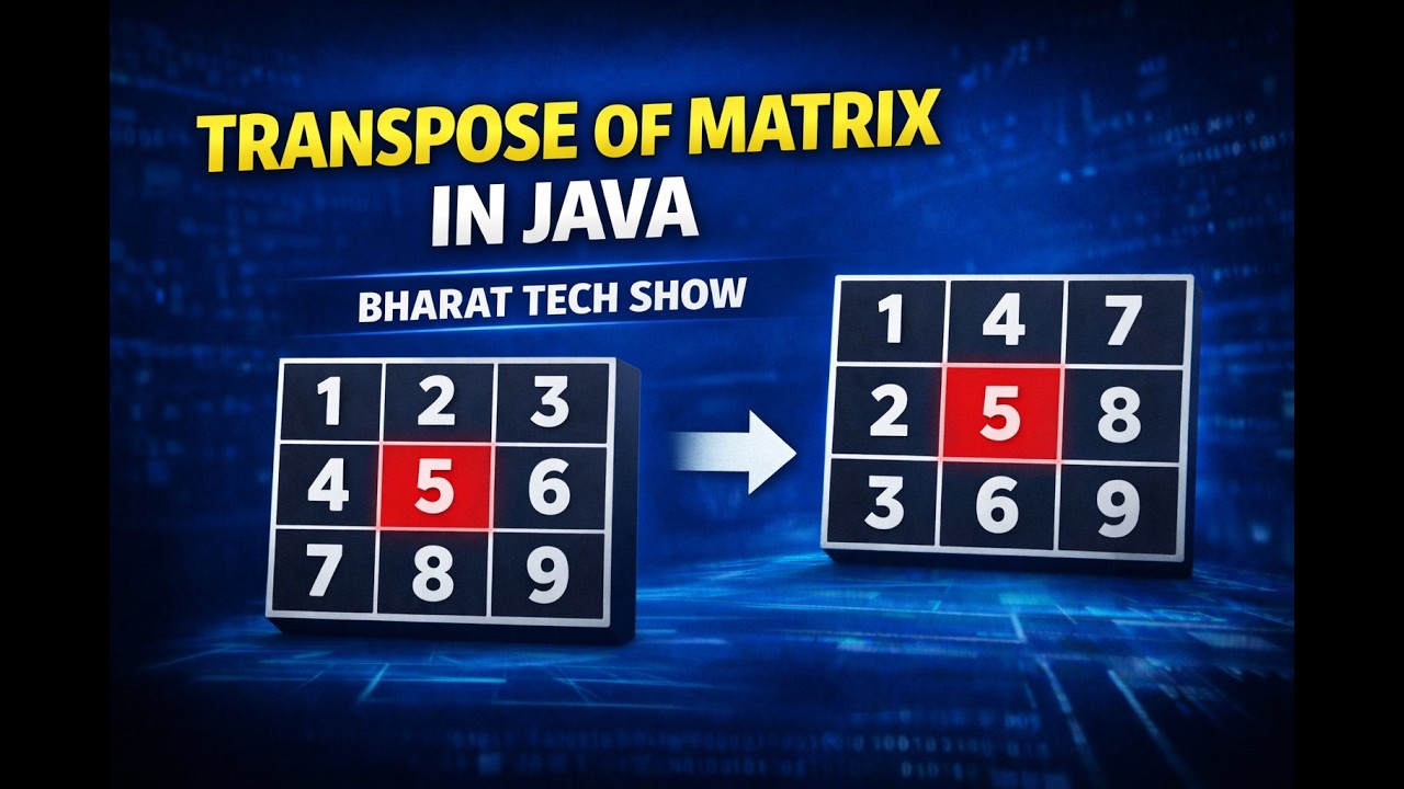 Transpose of Matrix in Java  | Bharat Tech Show