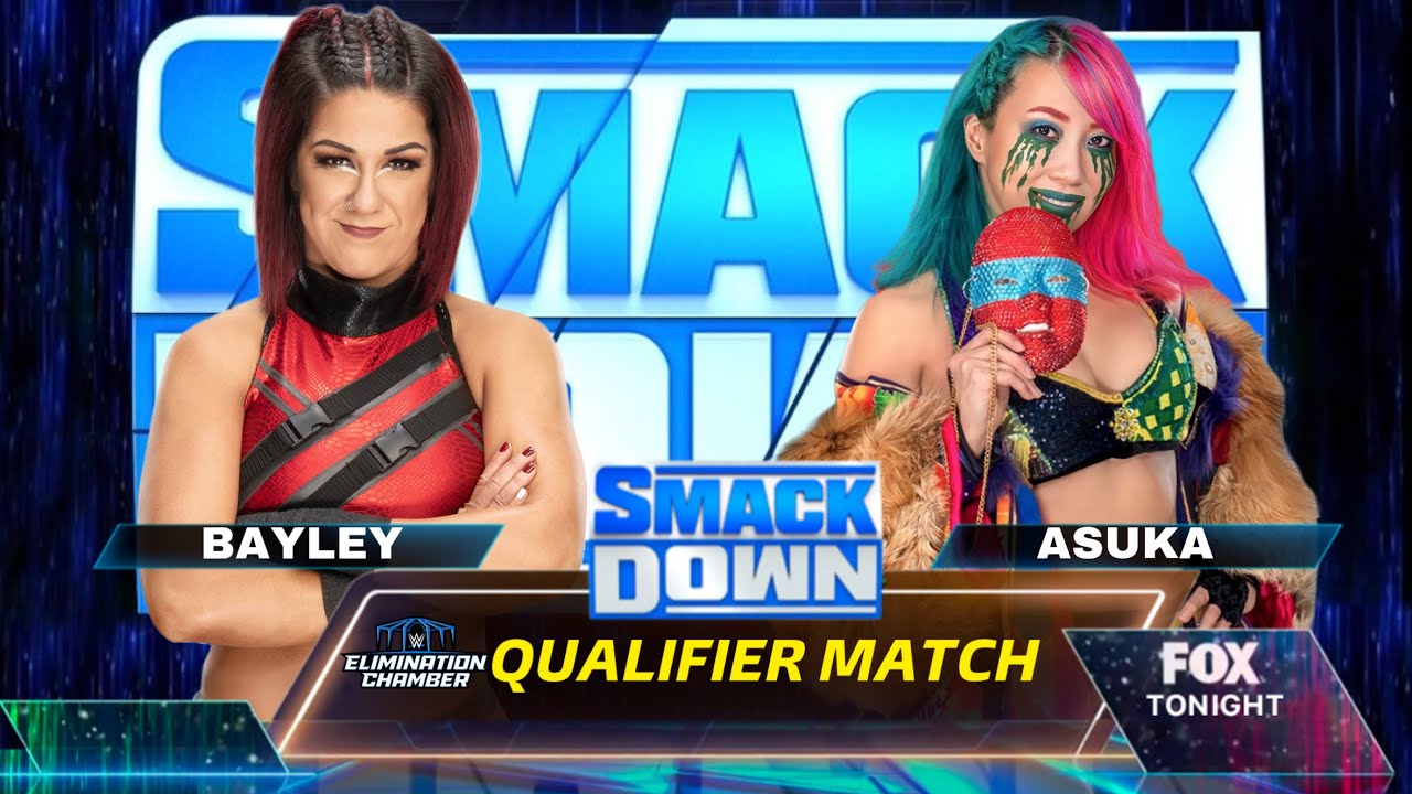WWE 2K22 Smackdown Bayley VS Asuka - Elimination Chamber Qualifier Match