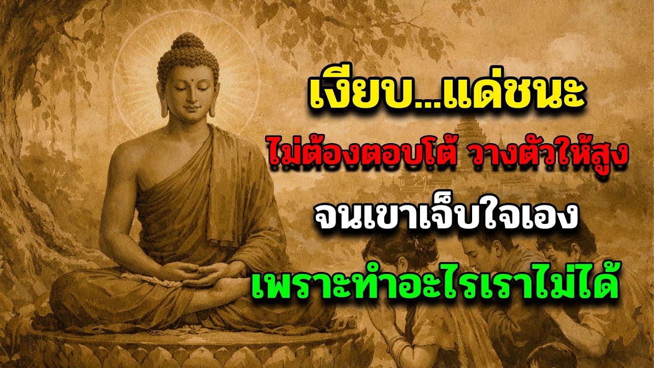 เงียบ...แต่ชนะ ไม่ต้องตอบโต้ วางตัวให้สูง จนเขาเจ็บใจเอง #ธรรมะสอนใจ
