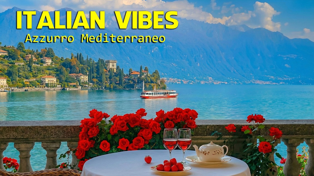 The Best 🇮🇹 Italian Music🎶 Italian Vibes 🎶 1+ Hour Scenic Amalfi Coast & Lake Como Relaxation 4K