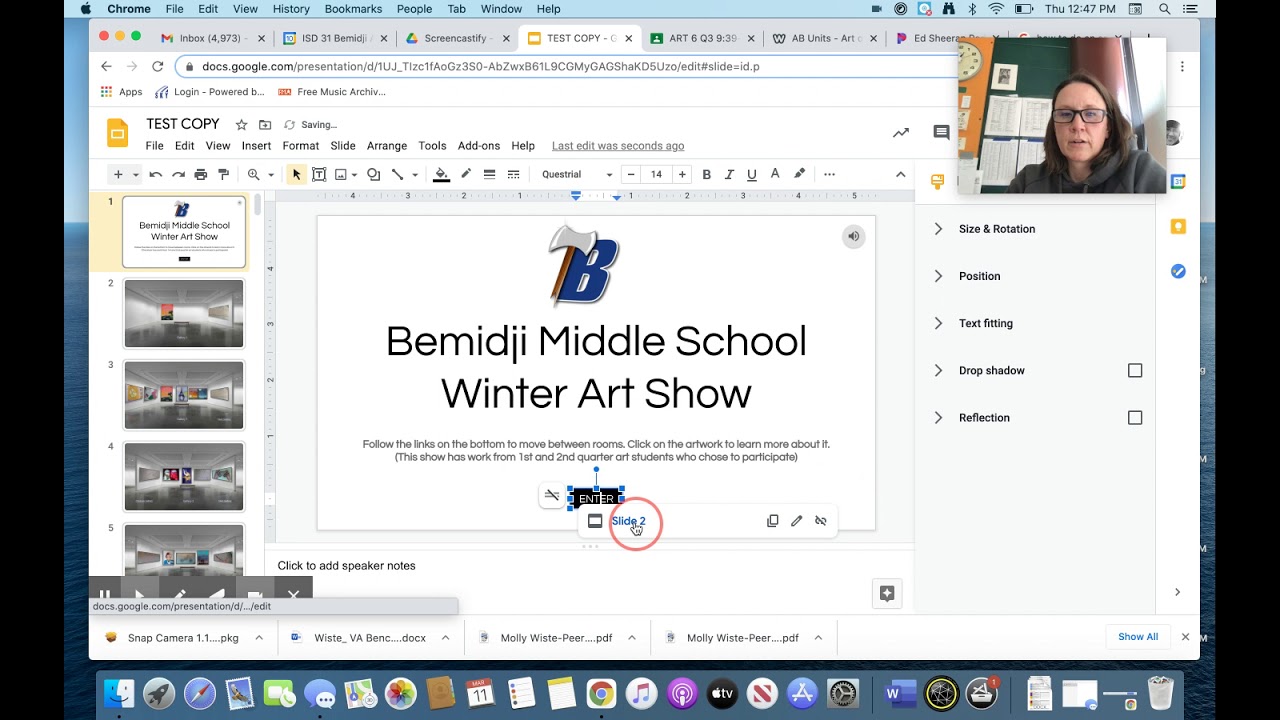 Virtual Art Show in Google Slides