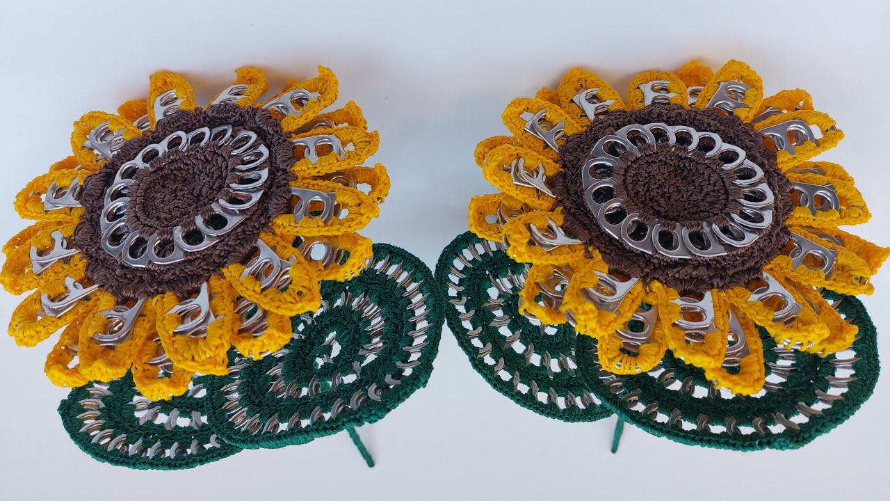 GIRASSOL COM LACRES DE LATINHA ♻️🌻