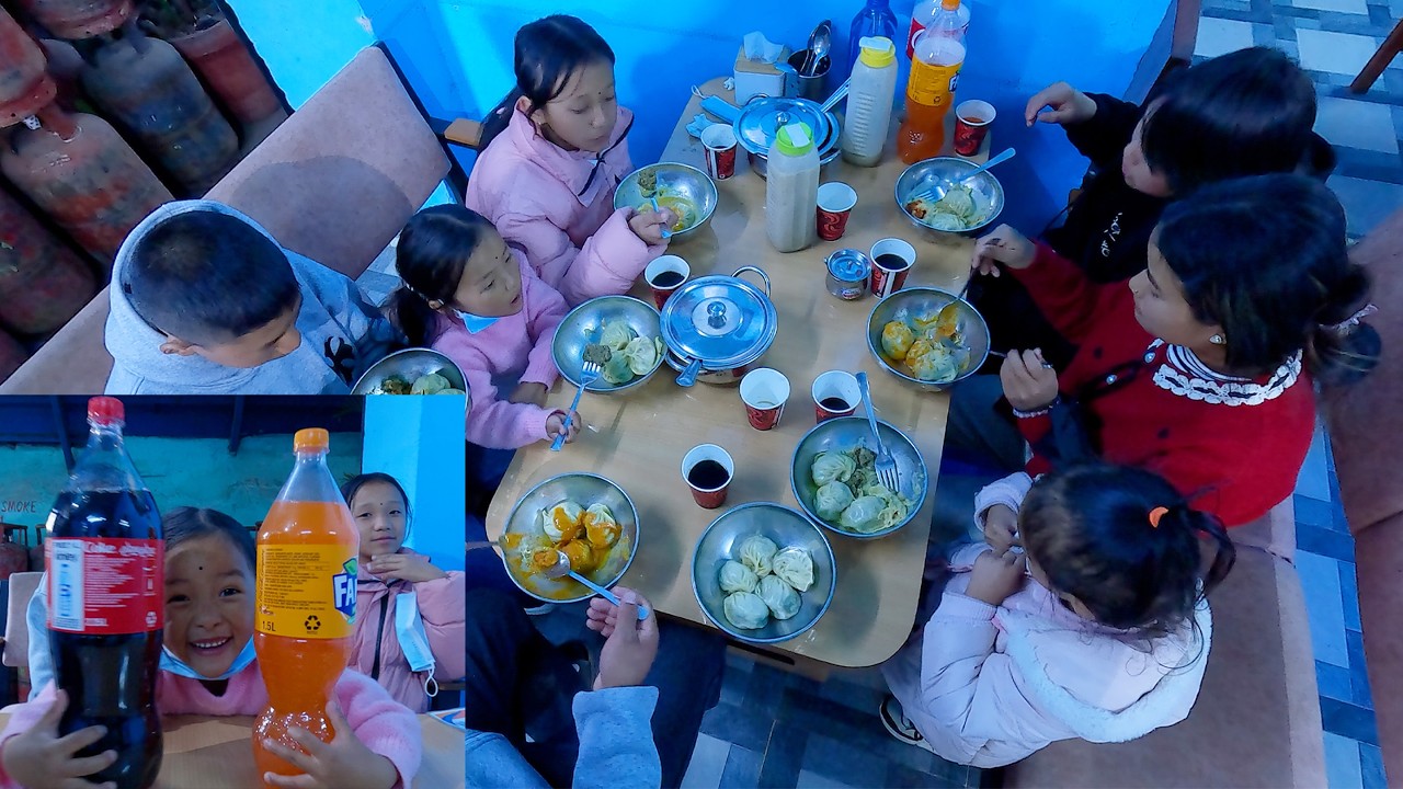 enjoying MO MO in the Restaurant of '' Diwaaz''  Brother  || Thank you store || kapan, Ktm ||
