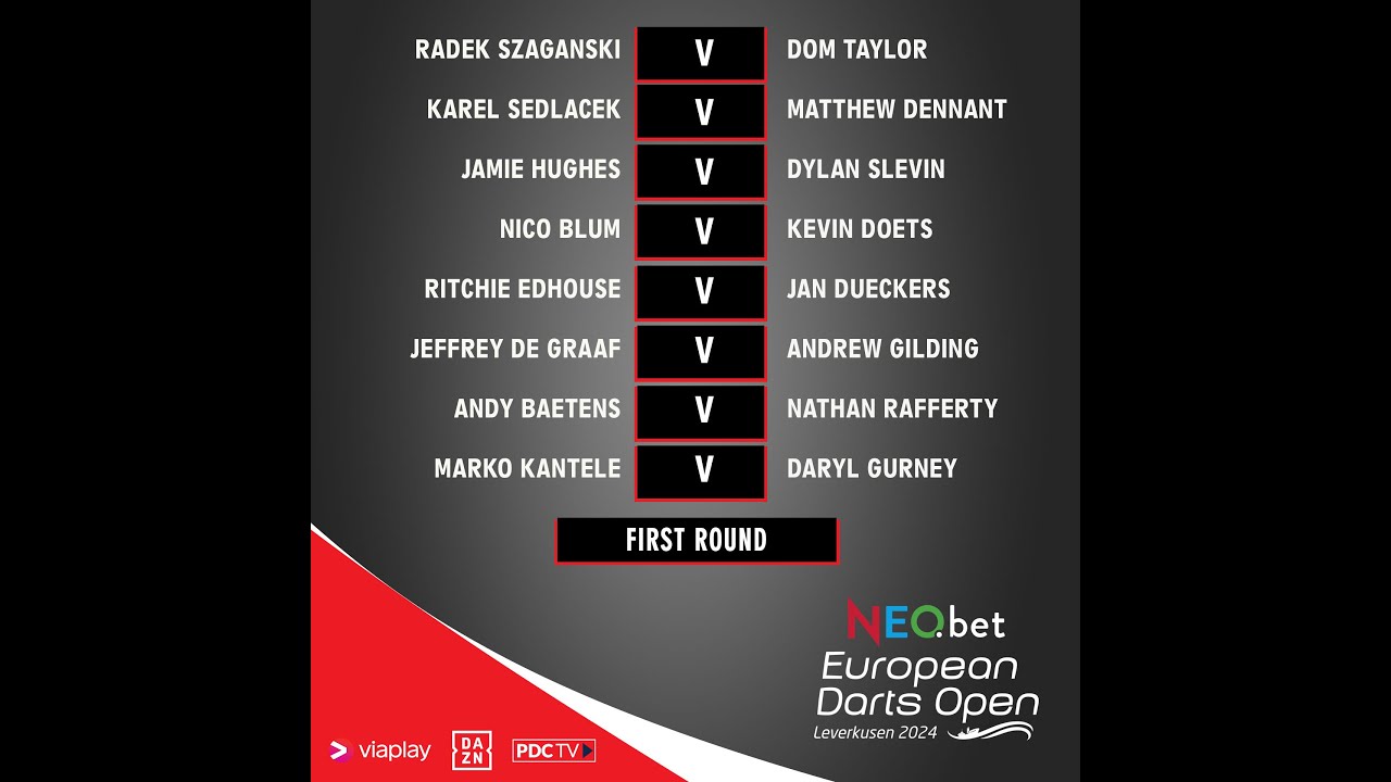 PDC European Darts Open 2024 Round 1 Jamie Hughes v Dylan Slevin 2024 06 21 HUN