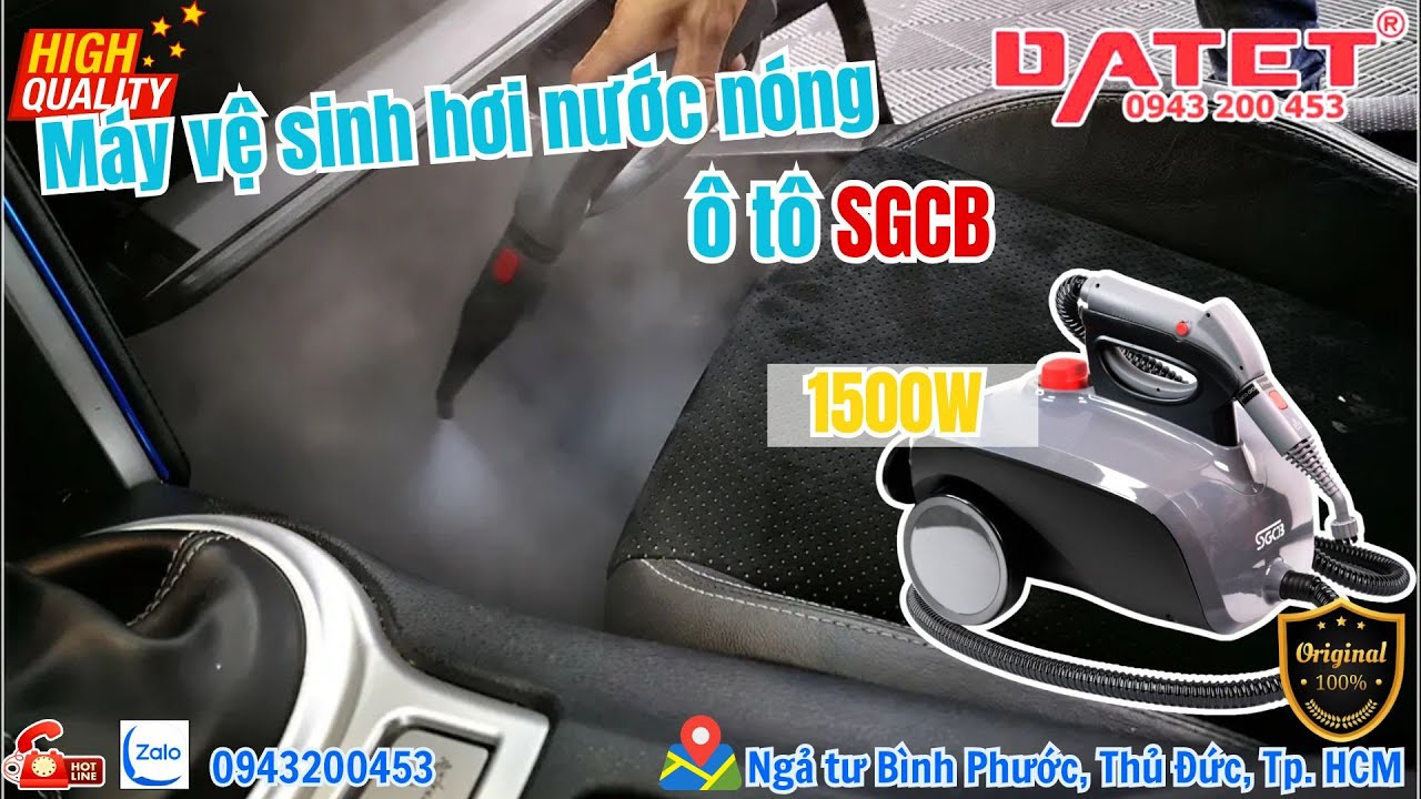 Máy vệ sinh nội thất, khoang máy ô tô bằng hơi nước nóng SGCB. An toàn, thân thiện với môi trường.