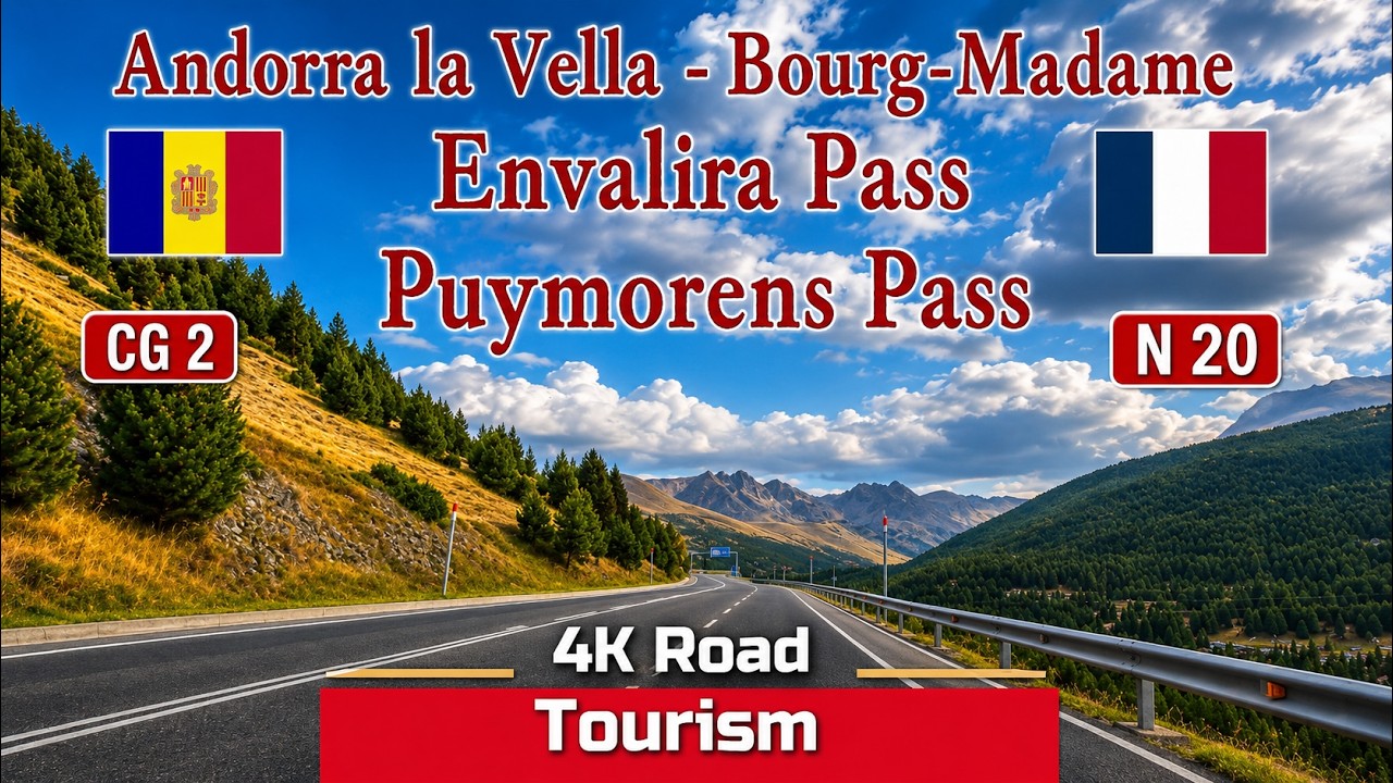 Driving from Andorra to France Andorra la Vella to Bourg-Madame over Port d'Envalira