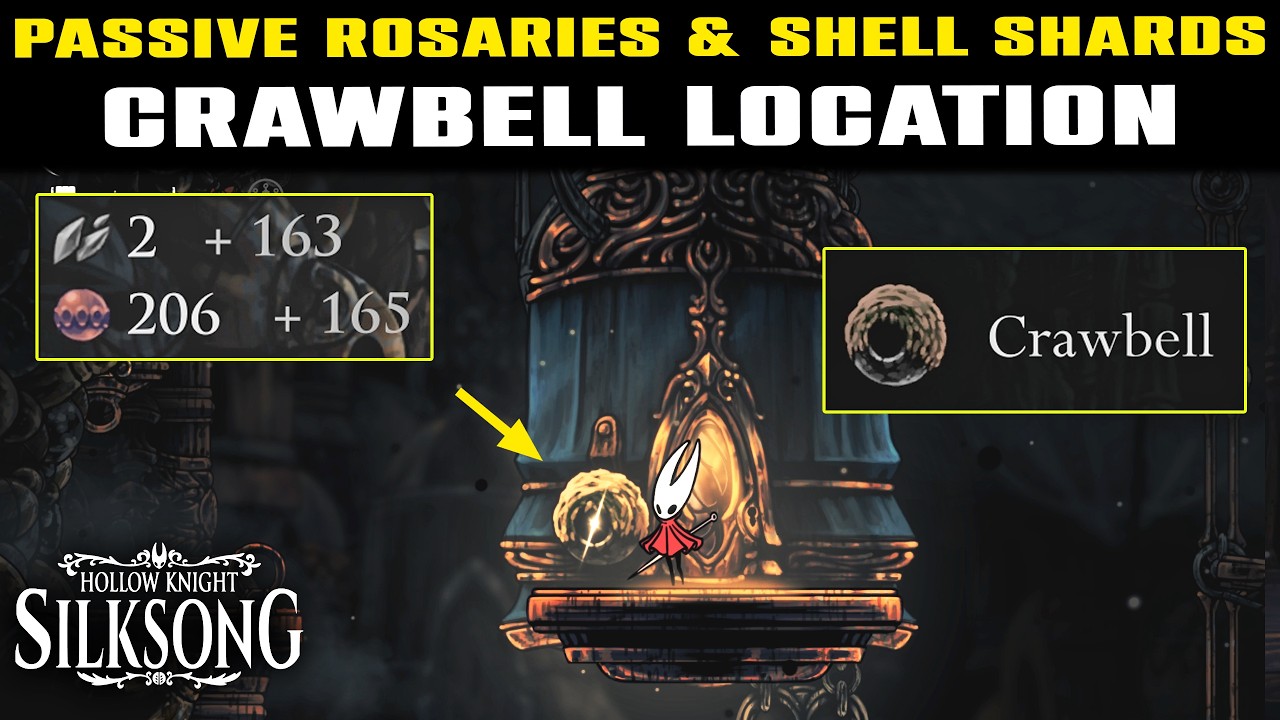 Secret Item in Silksong CRAWBELL Location Guide | PASSIVE ROSARIES & SHELL SHARDS