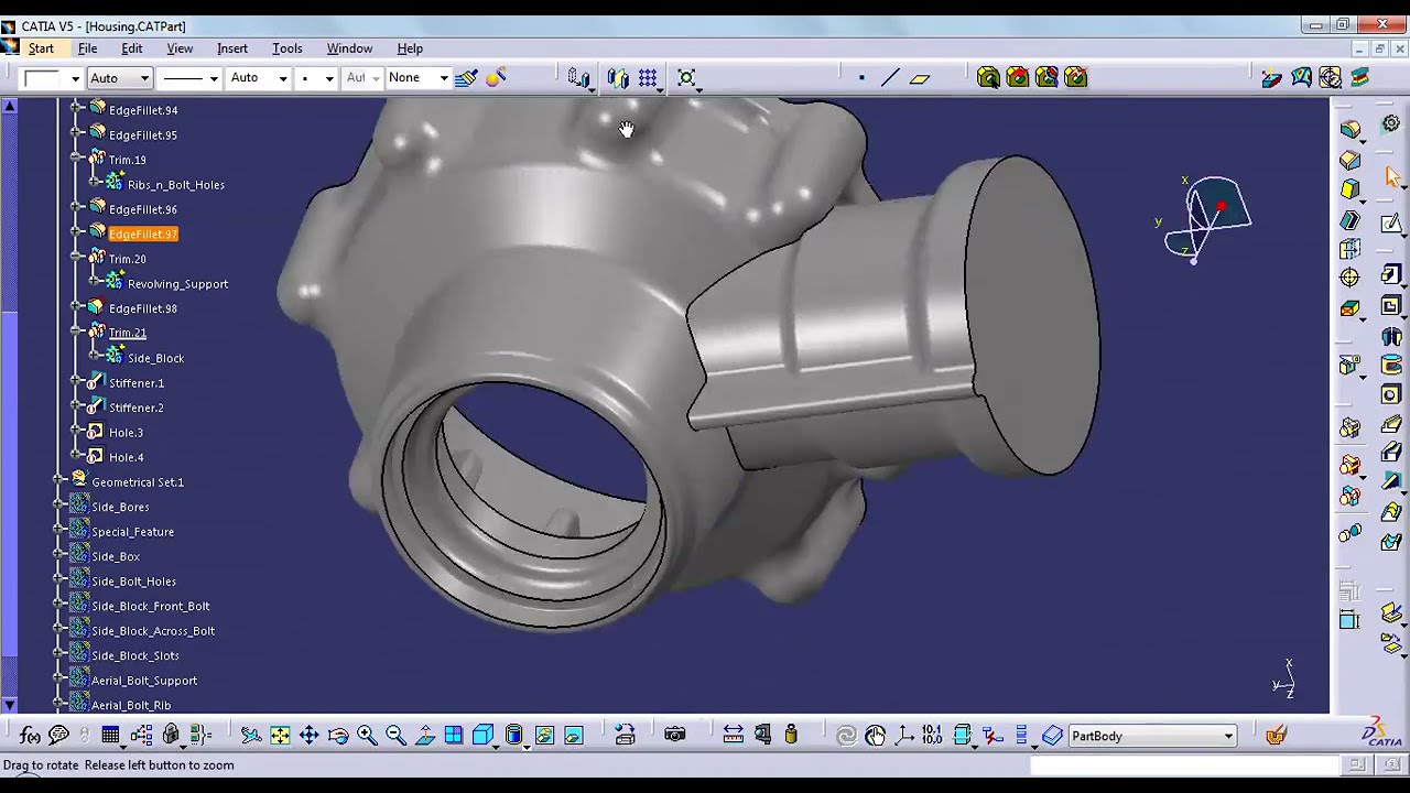 Metal Casting Design in CATIA V5 - Full Video