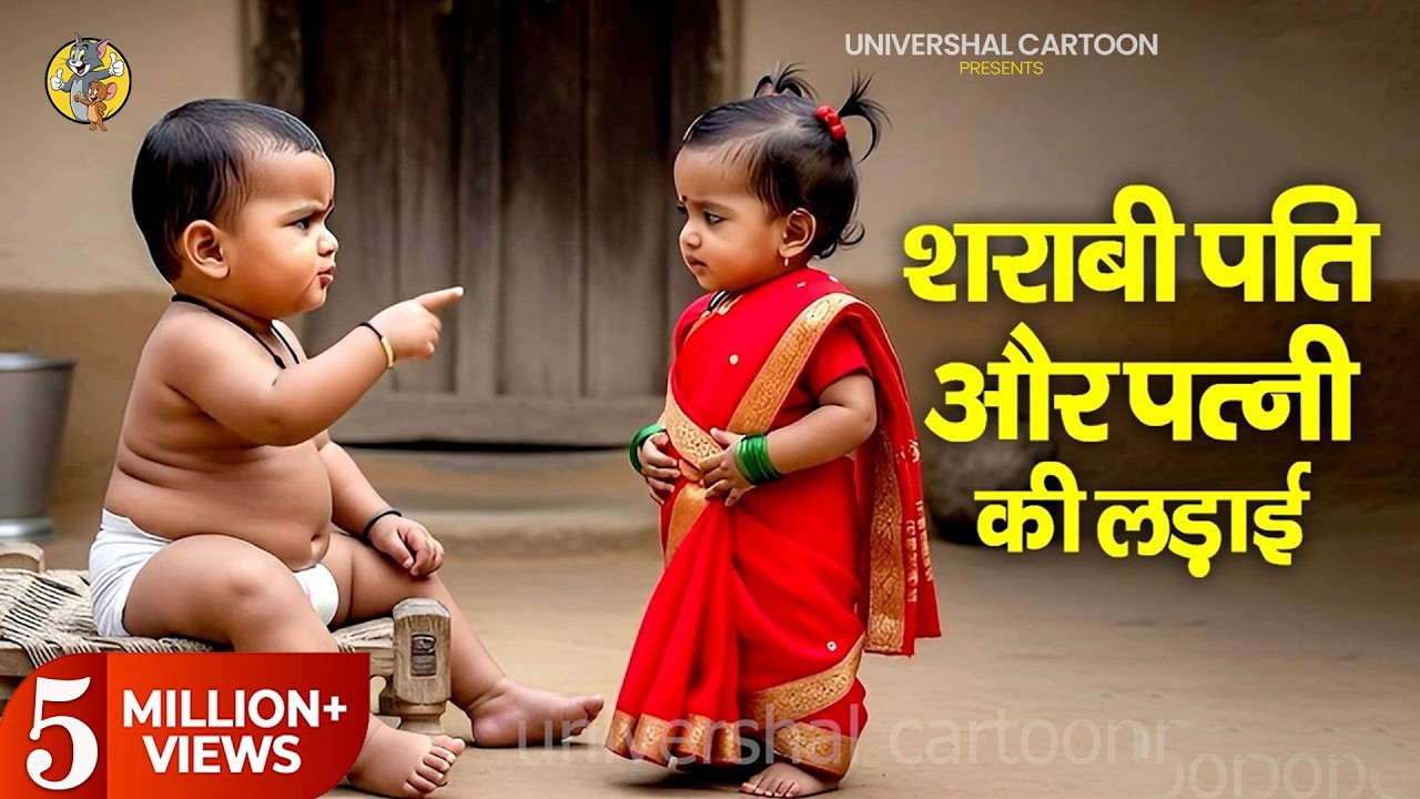 शराबी पति और पत्नी| Sharabi Pati Aur Patni Ki Ladai | Moral Story for Kids in Hindi | #kidscartoon