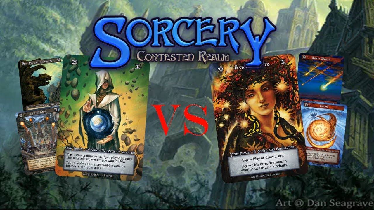 Sorcery: Contested Realm Gameplay Geomancer VS Avatar of Fire