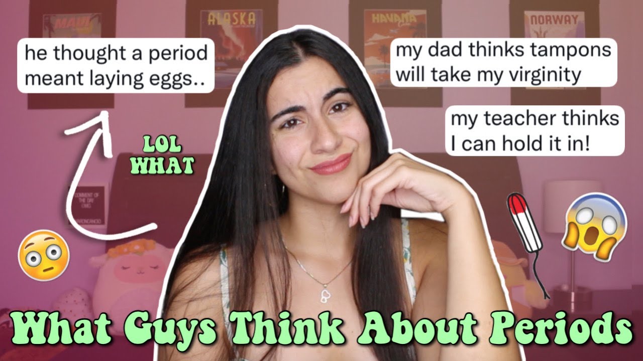 What Guys REALLY Think About Periods (do they know anything?) | Just Sharon